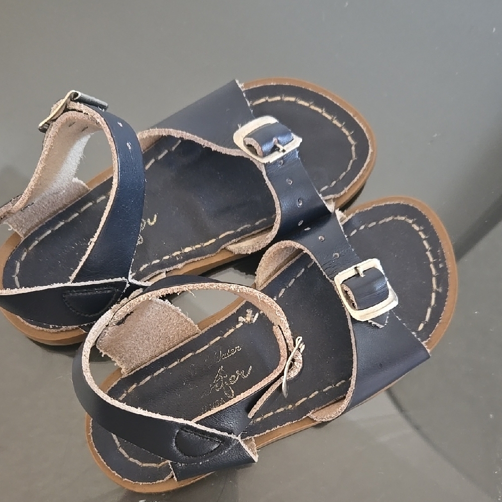 Kids Navy Sandals - Picture 2 of 5